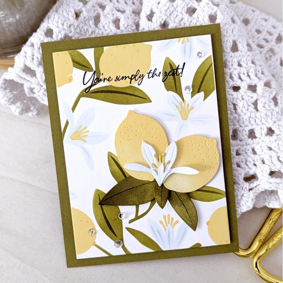 Papertrey Ink Main Squeeze Clear Stamp and Die Set white flowers