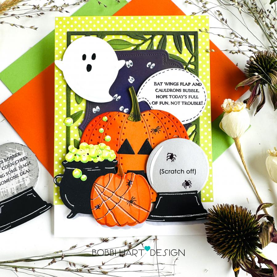 Papertrey Ink Make a Little Magic Sentiments Clear Stamps 1661 spiders