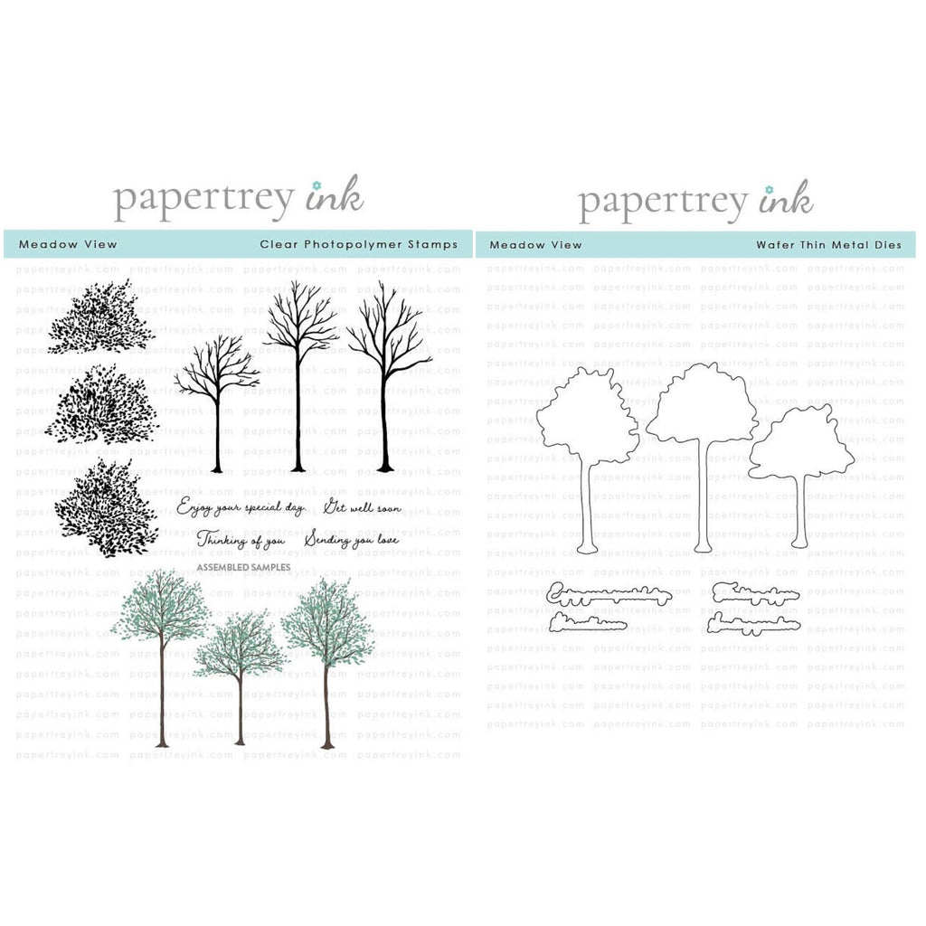 Papertrey Ink Meadow View Clear Stamp and Die Set