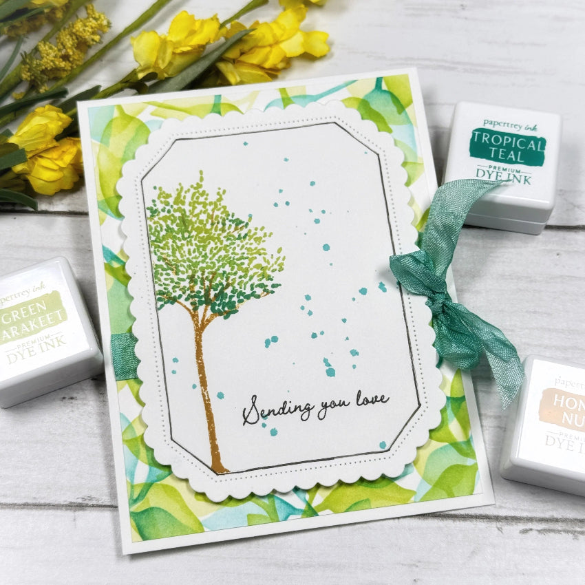 Papertrey Ink Meadow View Clear Stamp and Die Set sending you love car