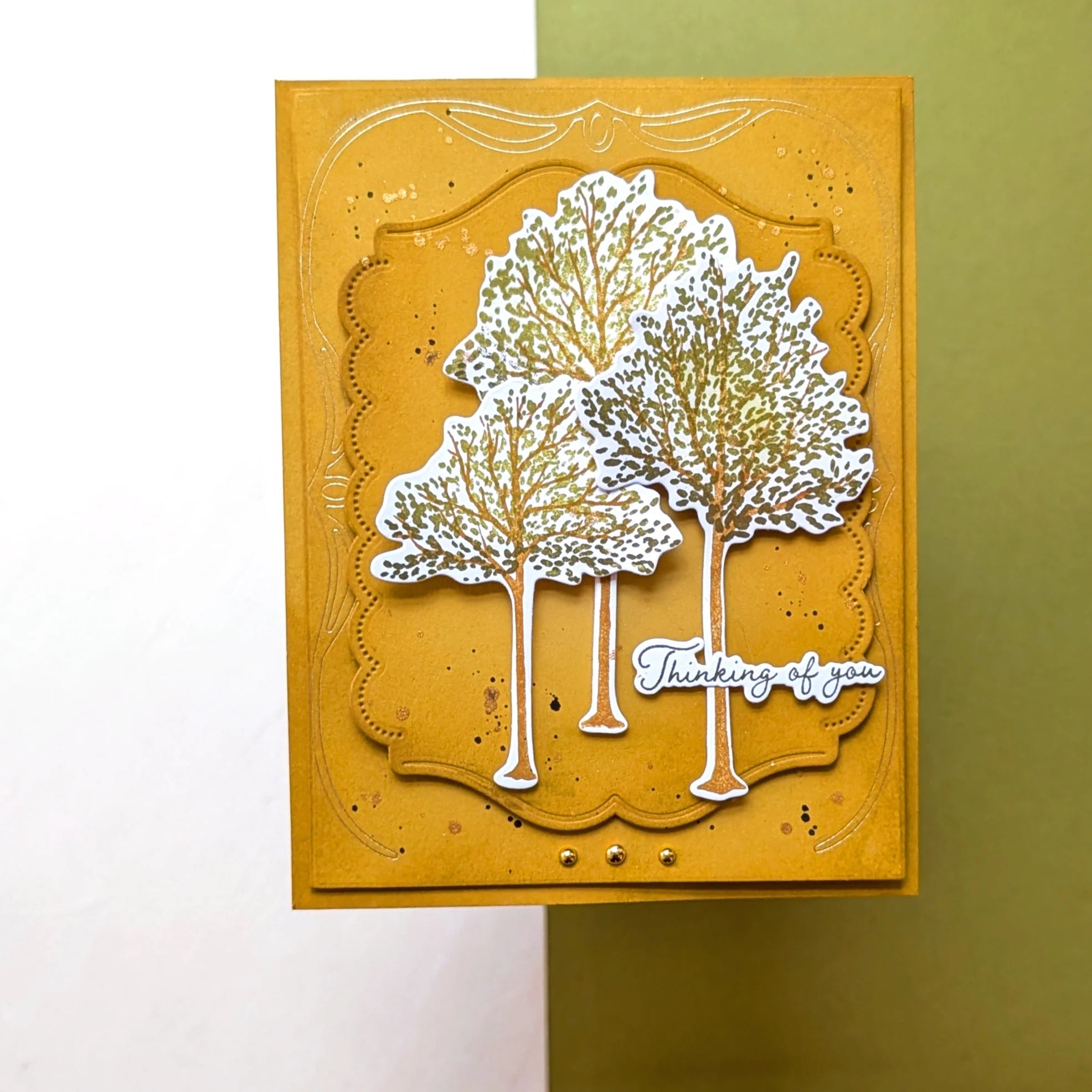 Papertrey Ink Meadow View Clear Stamps 1717 thinking of you card
