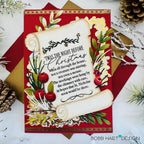 Papertrey Ink Merry Motifs Clear Stamp Die and Hot Foil Plate Set greenery
