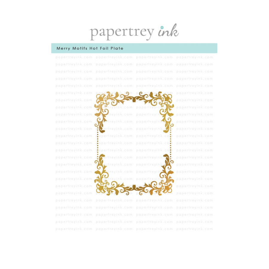 Papertrey Ink Merry Motifs Hot Foil Plate ptif-0043