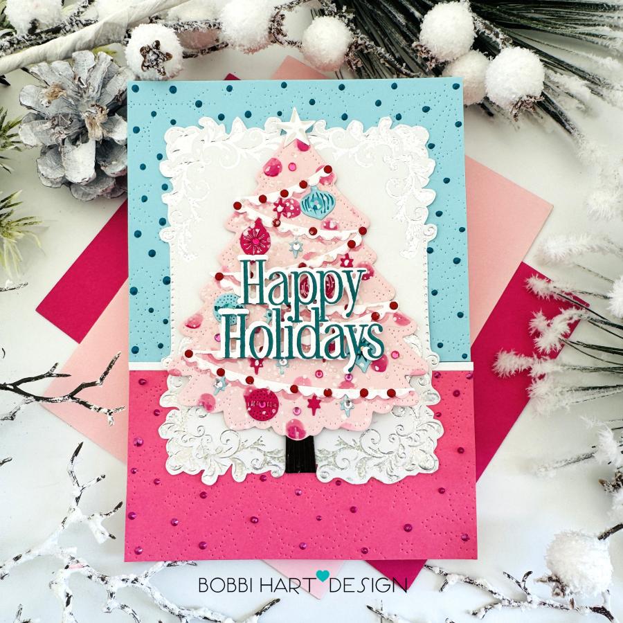 Papertrey Ink Merry Motifs Hot Foil Plate ptif-0043 happy holidays