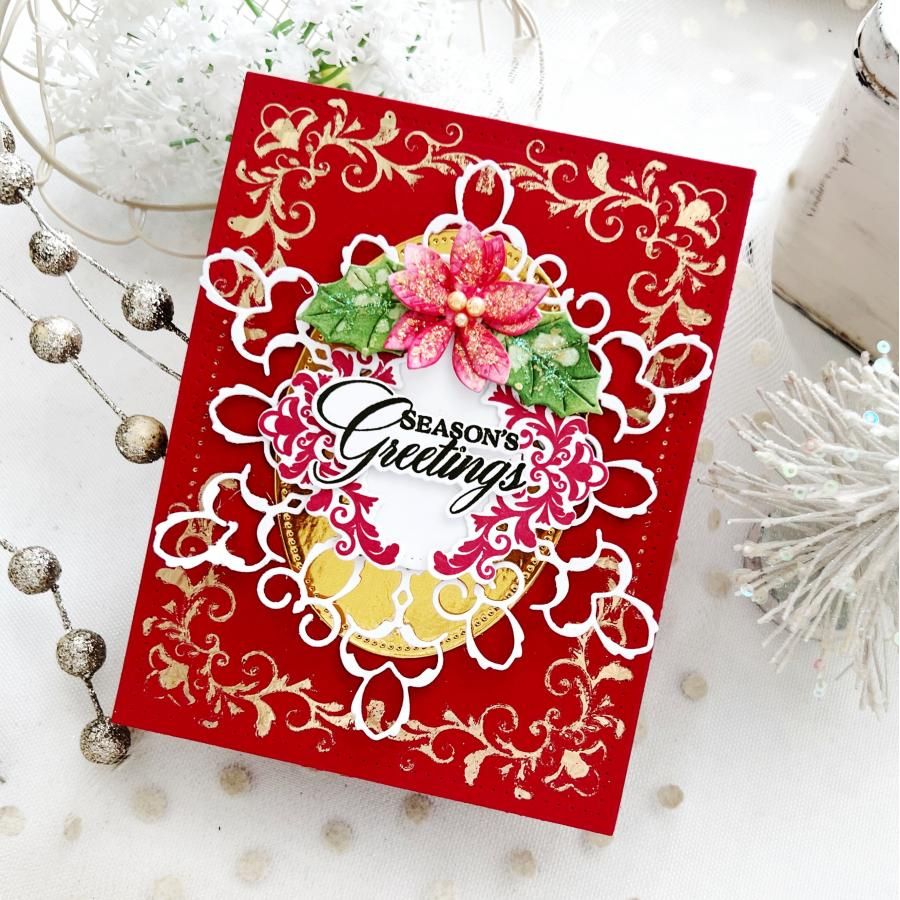 Papertrey Ink Merry Motifs Hot Foil Plate ptif-0043 red
