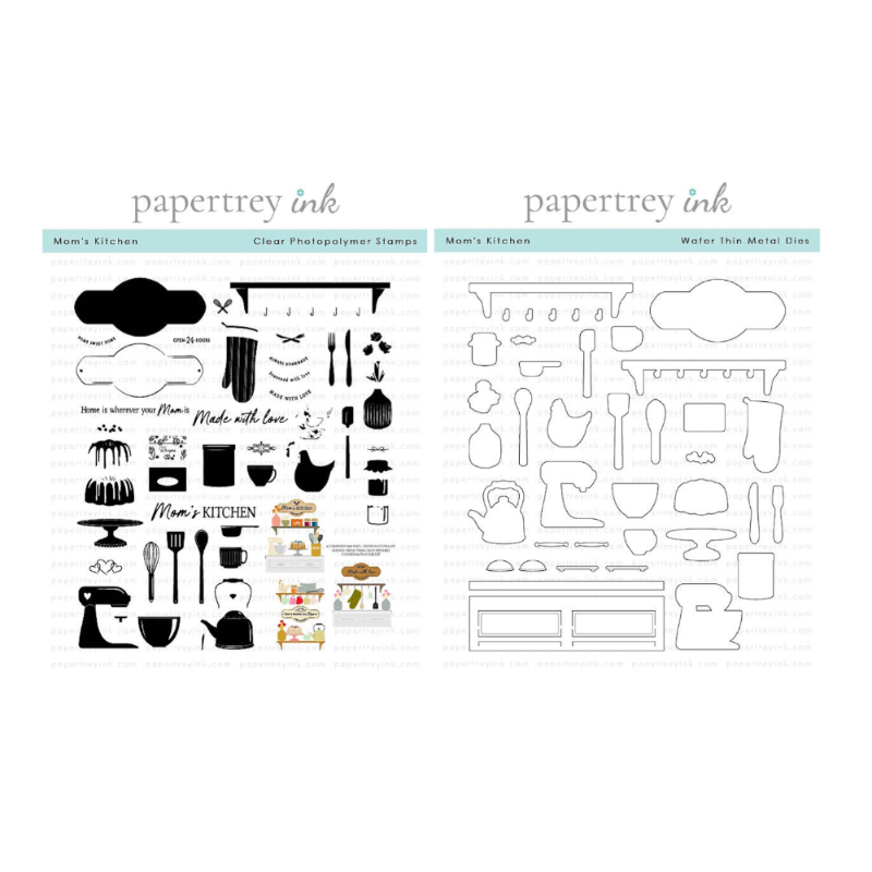 Papertrey Ink Mom's Kitchen Clear Stamp and Die Set