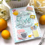 Papertrey Ink Mom's Kitchen Clear Stamp and Die Set with love