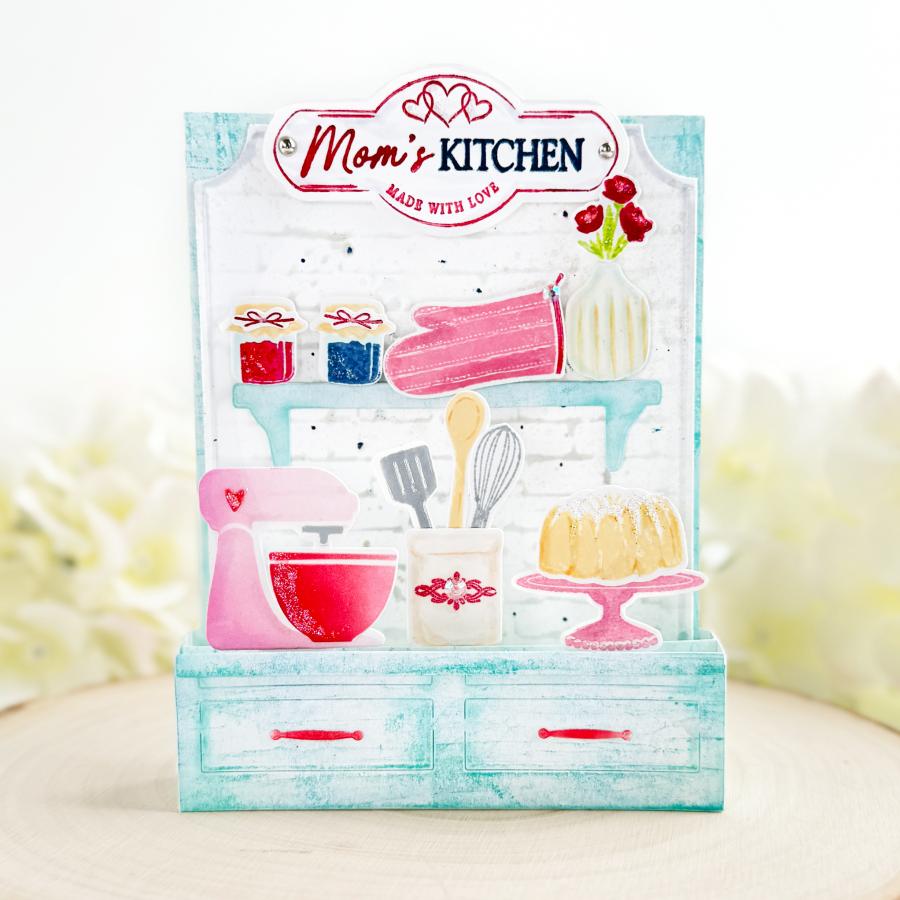 Papertrey Ink Mom's Kitchen Dies pti-0925 made with love