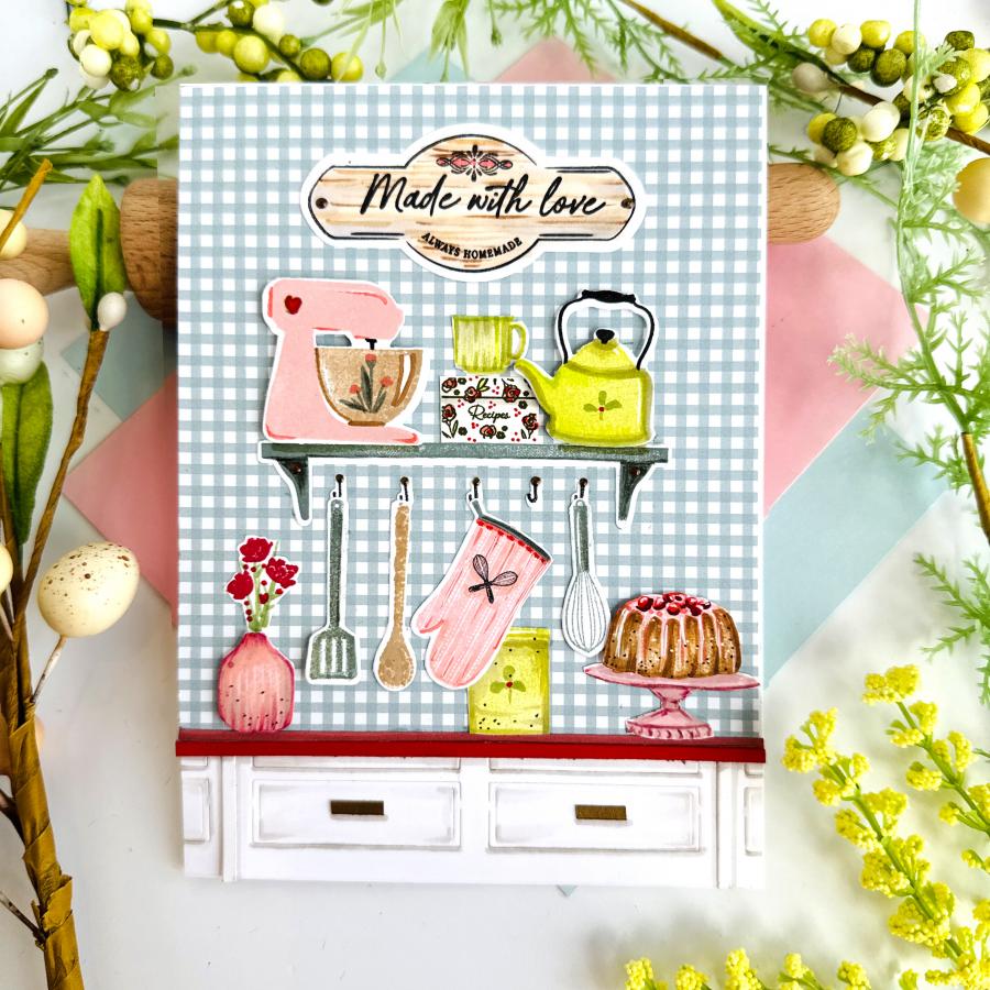 Papertrey Ink Mom's Kitchen Dies pti-0925 tea kettle