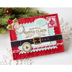 Papertrey Ink North Pole Mail Candy Cane Frame Post Card Dies pti-0847 santa claus