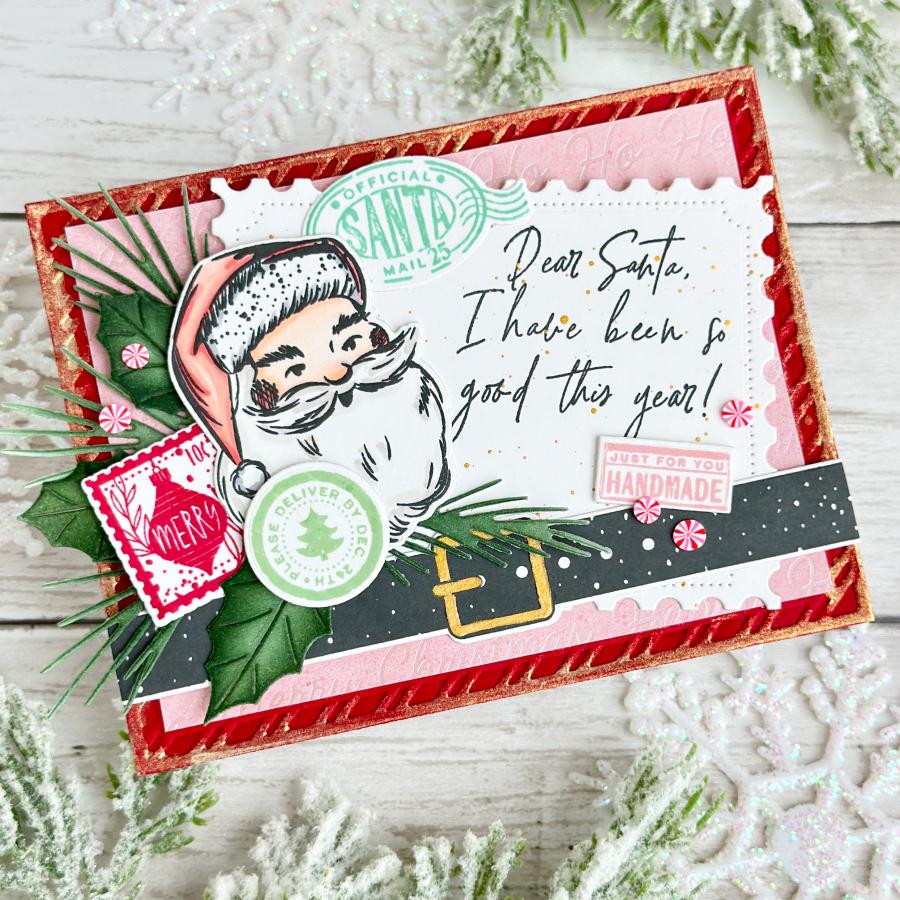 Papertrey Ink North Pole Mail Clear Stamp and Die Set dear santa