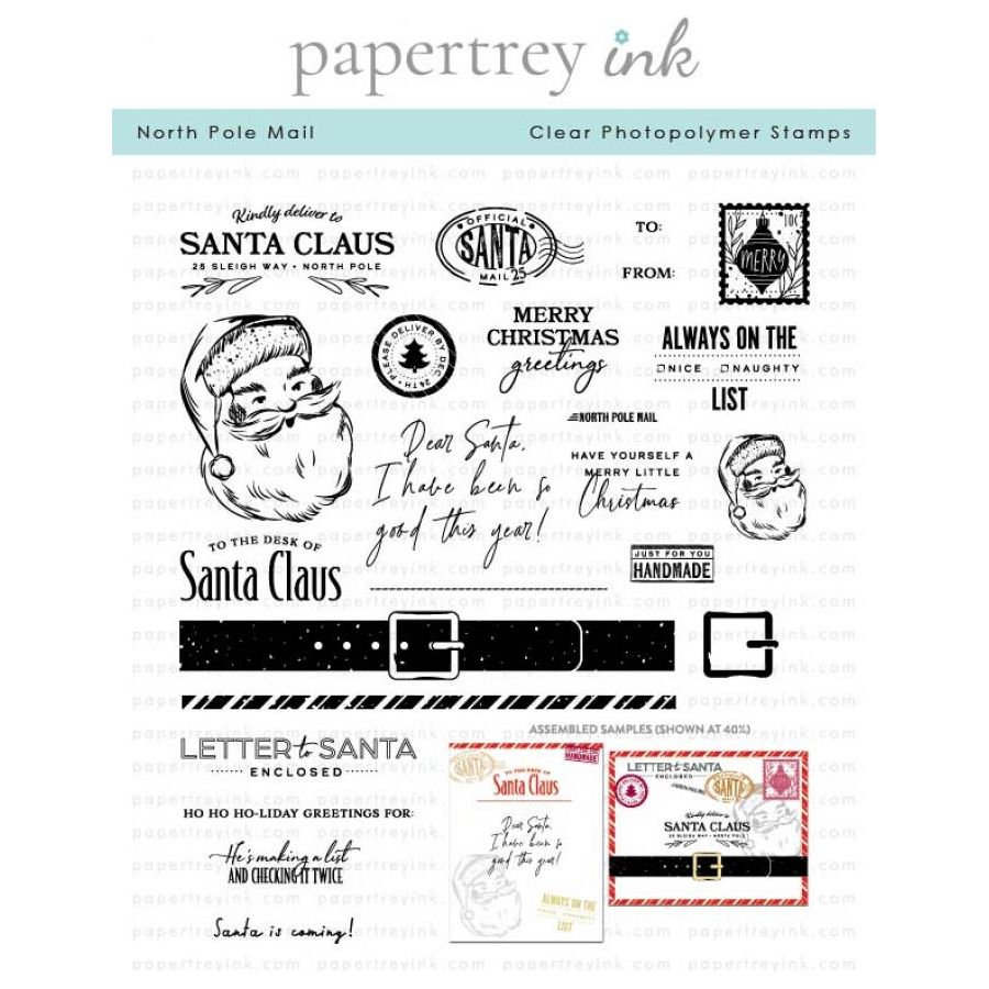 Papertrey Ink North Pole Mail Clear Stamps 1601