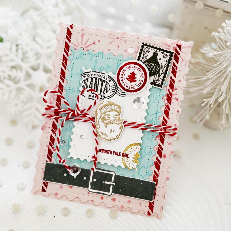 Papertrey Ink North Pole Mail Clear Stamps 1601 candy cane