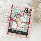 Papertrey Ink North Pole Mail Postage Stamp Frame Post Card Dies pti-0848 santa