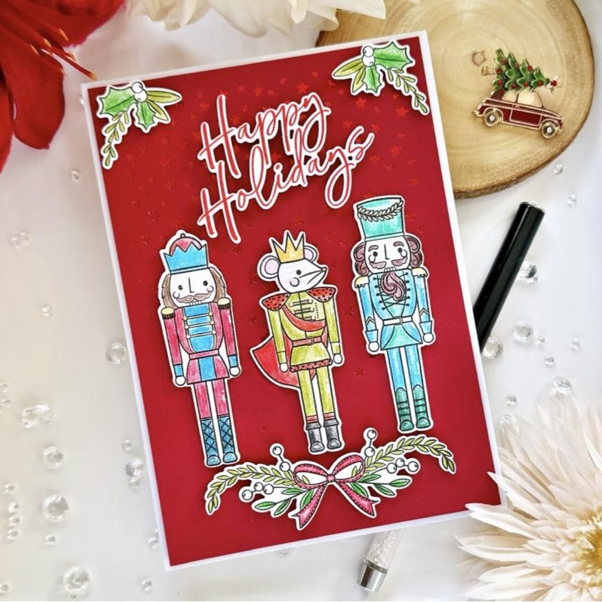 Papertrey Ink Nutcracker Magic Clear Stamps 1664 happy holidays