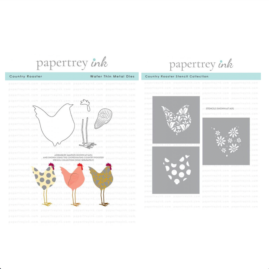 Papertrey Ink Papertrey Ink Country Rooster Die and Stencil Set