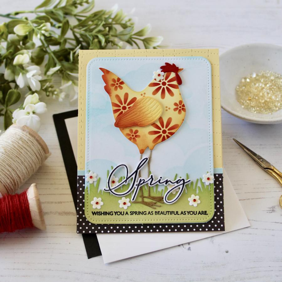 Papertrey Ink Papertrey Ink Country Rooster Die and Stencil Set spring