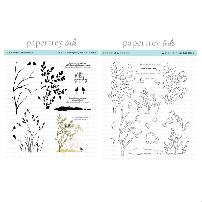 Papertrey Ink Peaceful Meadow Clear Stamp and Die Set