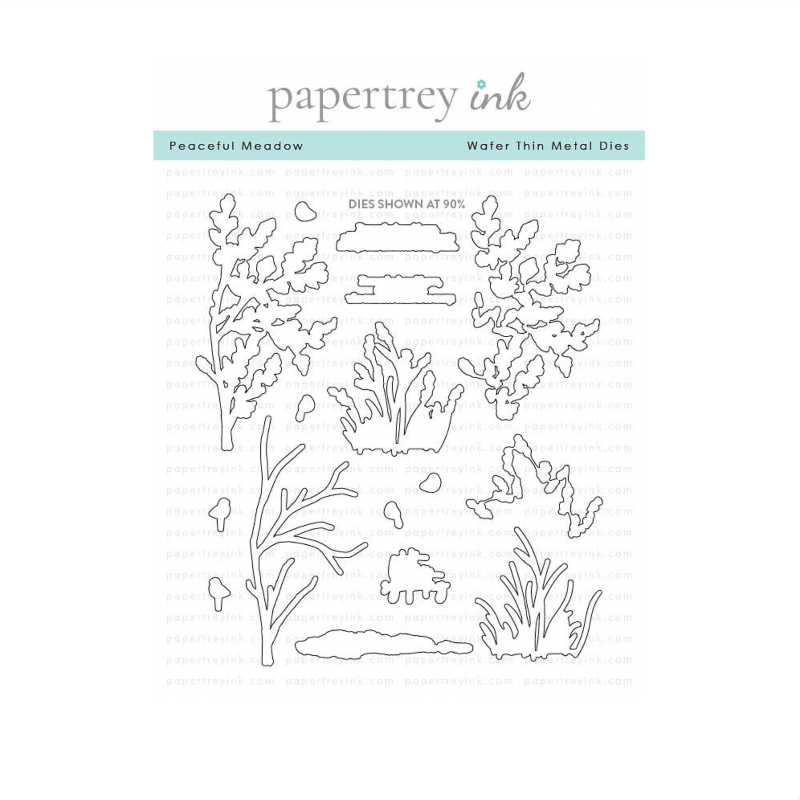 Papertrey Ink Peaceful Meadow Clear Stamp and Die Set image 2
