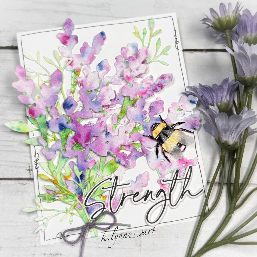  Papertrey Ink Peaceful Meadow Clear Stamps 1697 thinking of you with sympathy strength