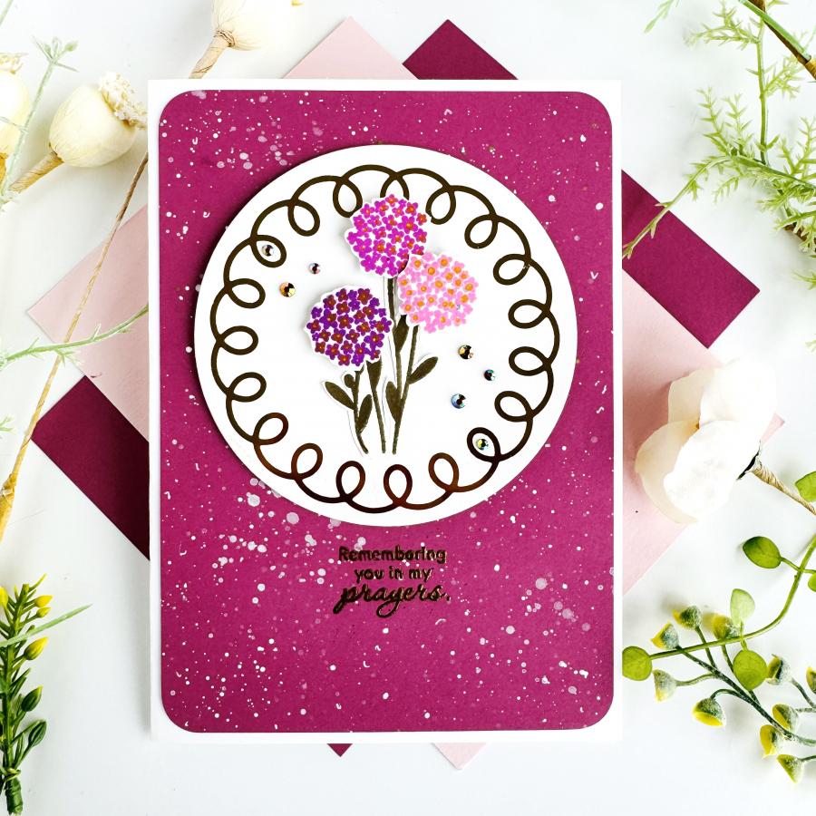 Papertrey Ink Perfectly Coiled Circle Hot Foil Plate ptif-0033 prayers