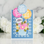 Papertrey Ink Perfectly Coiled Rectangle Hot Foil Plate ptif-0034 balloons