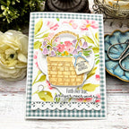 Papertrey Ink Praying for You Sentiments II Clear Stamp and Die Set garden basket