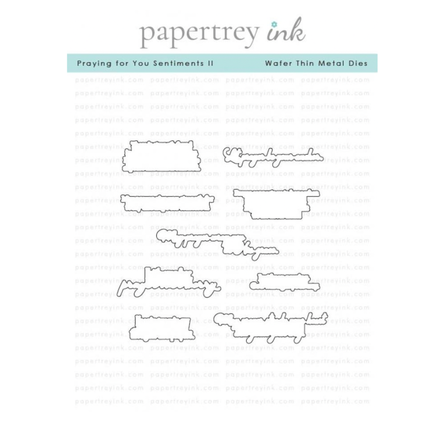 Papertrey Ink Praying for You Sentiments II Clear Stamp and Die Set image 2