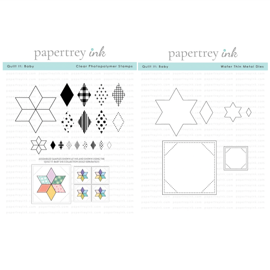 Papertrey Ink Quilt It Baby Clear Stamp and Die Set