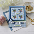 Papertrey Ink Quilt It Baby Dies pti-1093 boy welcome stars stitches patterns hat card