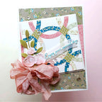 Papertrey Ink Quilt It Wedding Ring Clear Stamp and Die Set enjoy your special day card