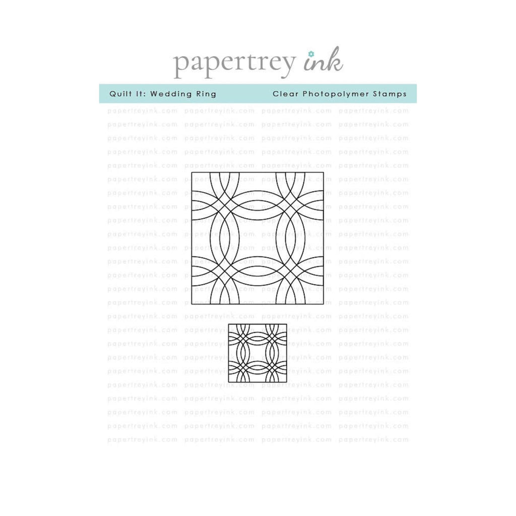 Papertrey Ink Quilt It Wedding Ring Clear Stamp and Die Set product image 1