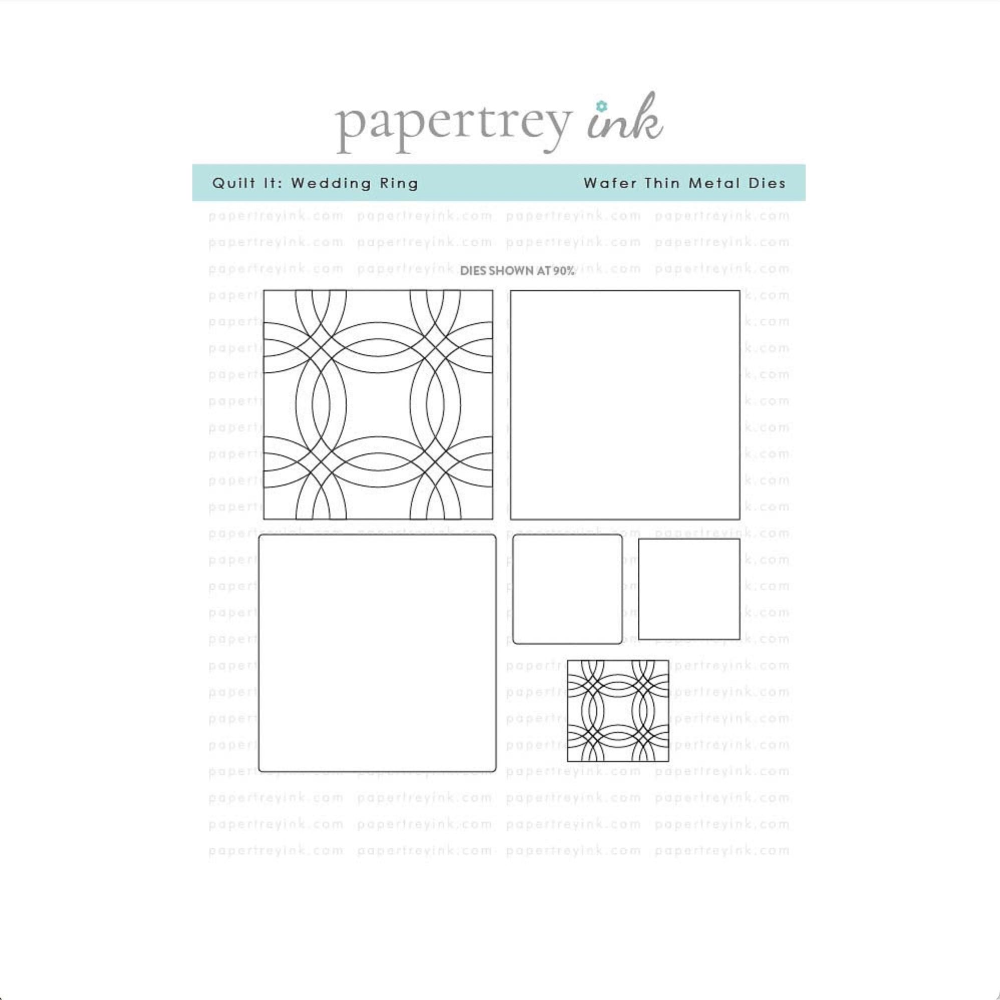 Papertrey Ink Quilt It Wedding Ring Clear Stamp and Die Set product image 2