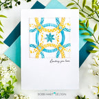 Papertrey Ink Quilt It Wedding Ring Clear Stamp and Die Set sending you love card