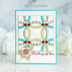 Papertrey Ink Quilt It Wedding Ring Clear Stamps 1719 thinking of you card