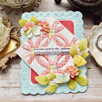 Papertrey Ink Quilt It Wedding Ring Dies pti-1120 greenery flowers card