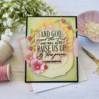Papertrey Ink Reflections 1 Corinthians 6 Clear Stamp 1696 pink flowers