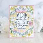 Papertrey Ink Reflections 1 Corinthians 6 Clear Stamp and Die Set pink gingham bow