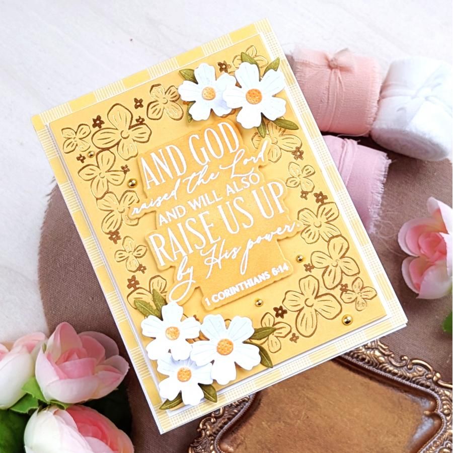 Papertrey Ink Reflections 1 Corinthians 6 Dies pti-1070 yellow background