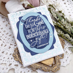 Papertrey Ink Reflections 2 Corinthians Clear Stamp and Die Set blue