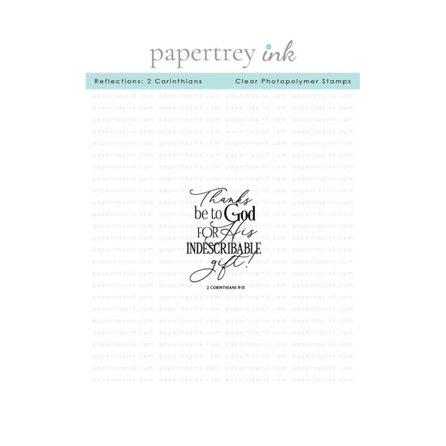 Papertrey Ink Reflections 2 Corinthians Clear Stamp and Die Set image 1