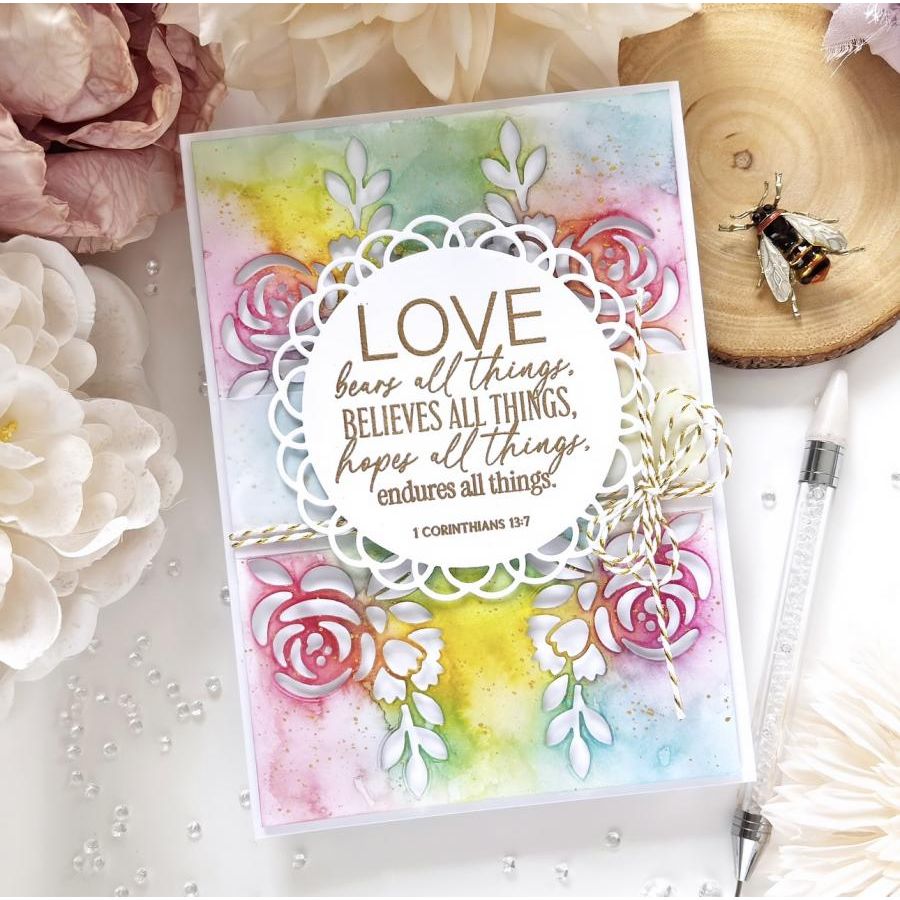 Papertrey Ink Reflections December Clear Stamps 1622 love
