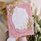 Papertrey Ink Reflections Exodus 14 Clear Stamp and Die Set pink background