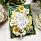 Papertrey Ink Reflections Exodus 14 Dies pti-1083 yellow flowers