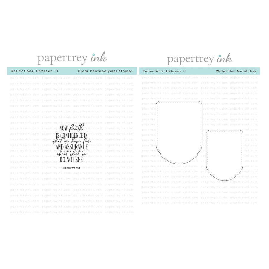 Papertrey Ink Reflections Hebrews 11 Clear Stamp and Die Set