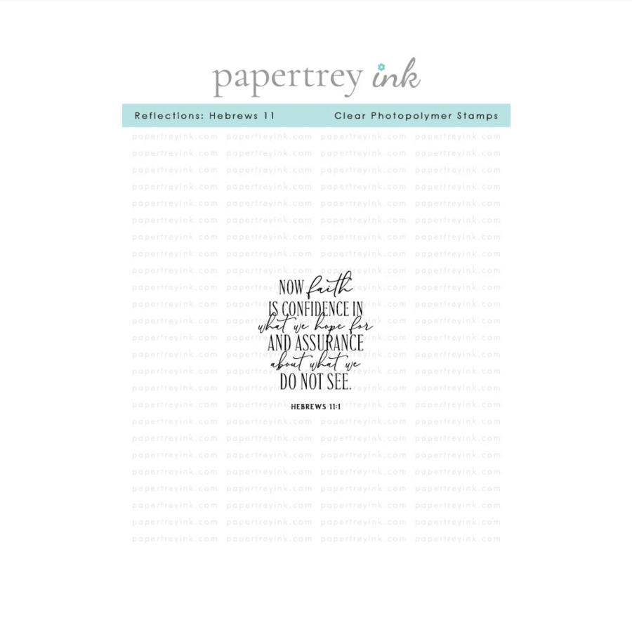 Papertrey Ink Reflections Hebrews 11 Clear Stamp and Die Set image 1