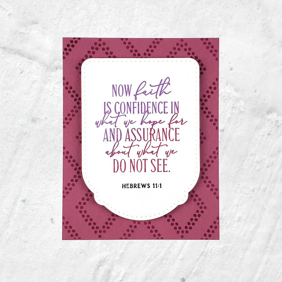 Papertrey Ink  Reflections Hebrews 11 Dies pti-1060 polka dot diamonds