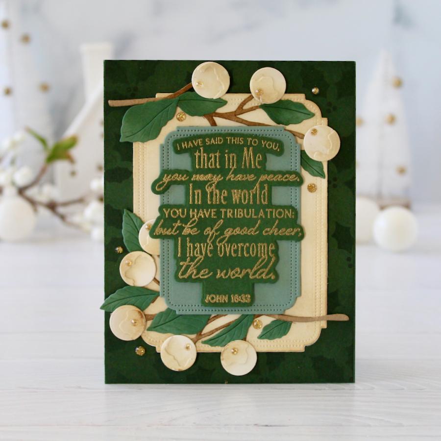 Papertrey Ink Reflections John 16 Clear Stamp and Die Set green