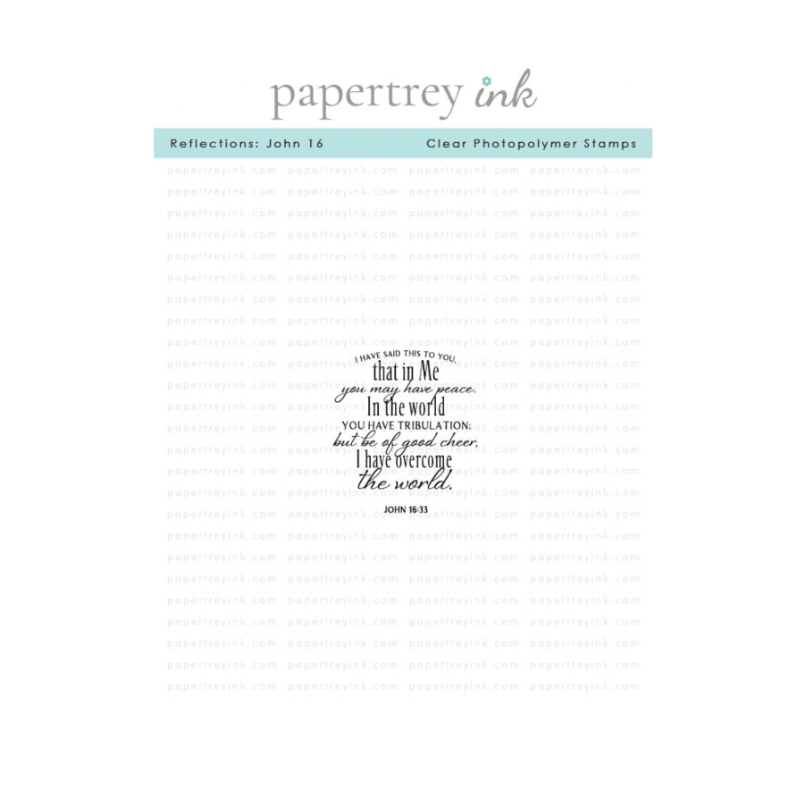Papertrey Ink Reflections John 16 Clear Stamp and Die Set peace on earth image 