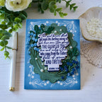 Papertrey Ink Reflections: John 1:14 Clear Stamp and Die Set blue background card